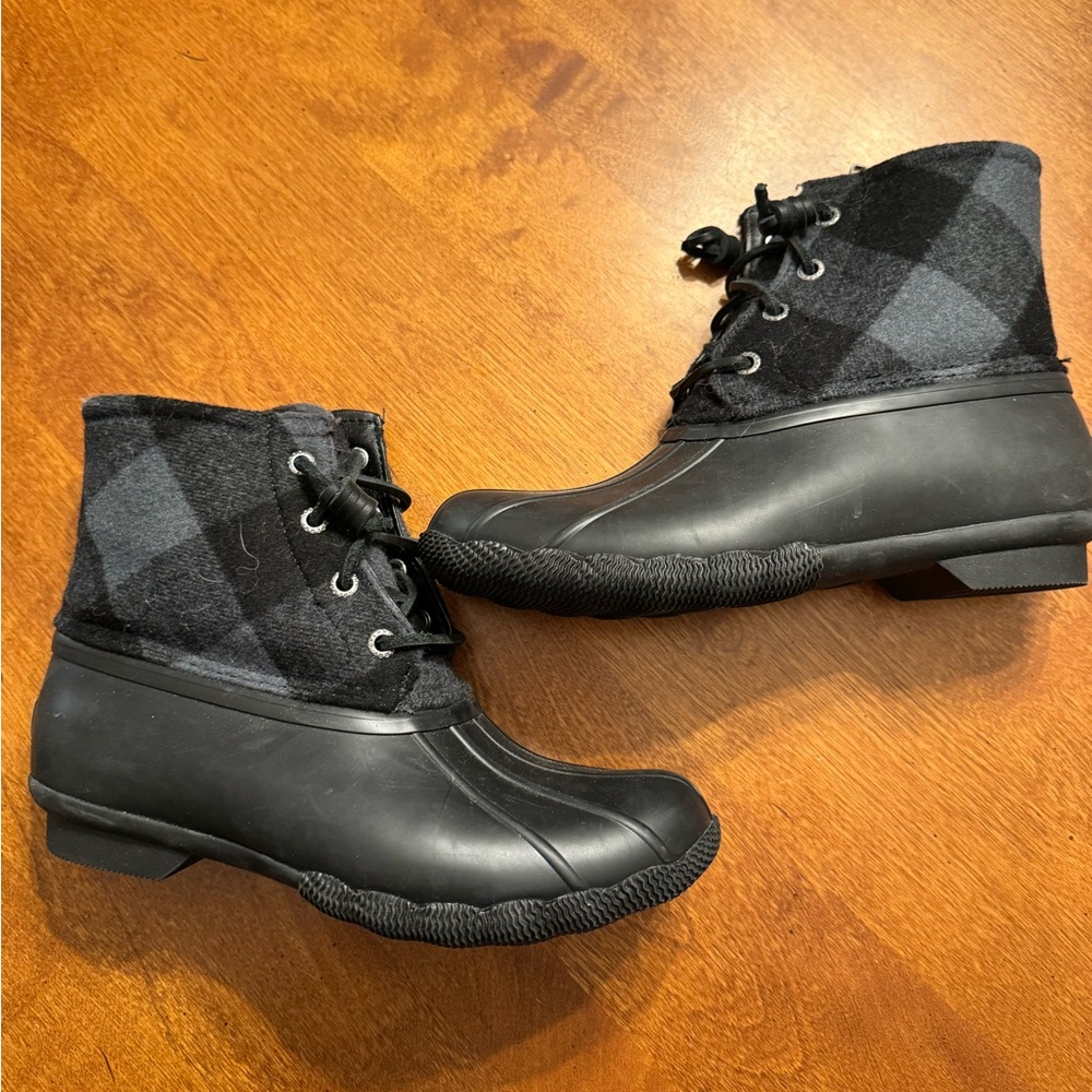 Black Sperry Waterproof Boots - Picture 2 of 5
